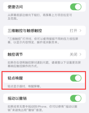 濂溪苹果授权维修站分享iPhone轻点无法唤醒怎么办 