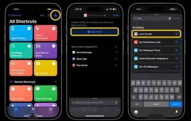 濂溪苹果14锁屏维修店分享iPhone14升级iOS16.4后如何创建锁屏快捷方式 